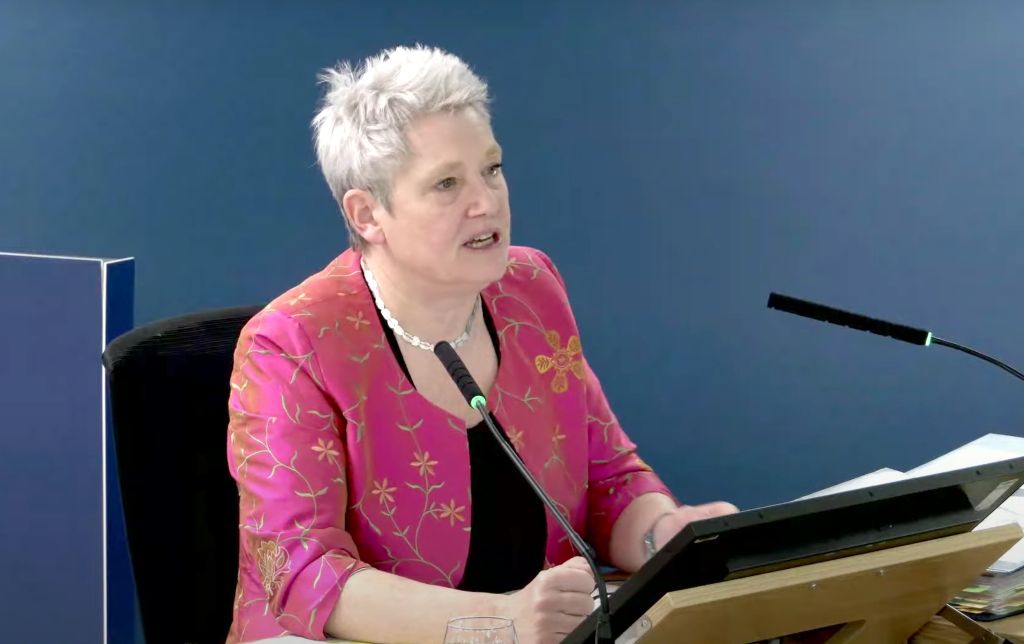 Dame Kate Bingham, former chair of the UK Vaccines Taskforce, giving oral evidence to the UK Covid-19 Inquiry
