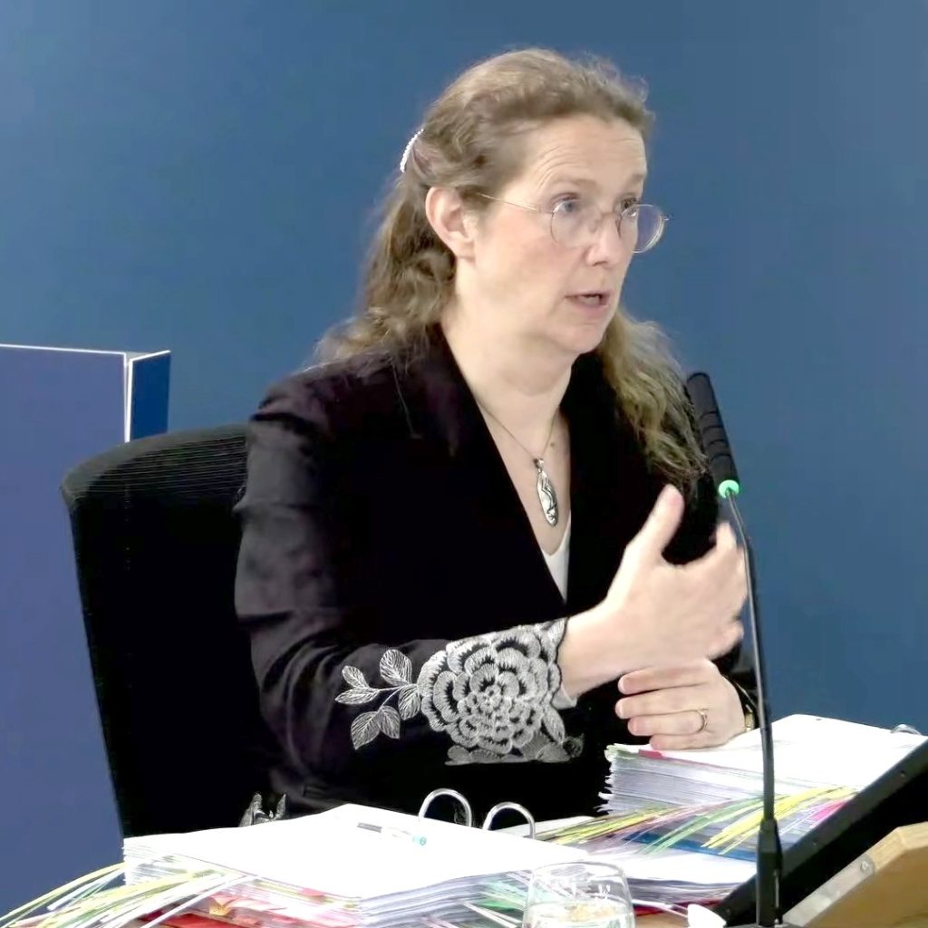 Susan Acland-Hood, Permanent Secretary at the Department for Education, giving evidence at the UK Covid-19 Inquiry